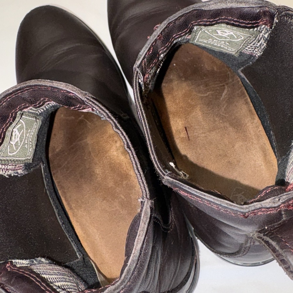Ariat Wexford Waterproof Chelsea Boots Womens Size 9 B Brown Leather Pull On - Picture 11 of 16